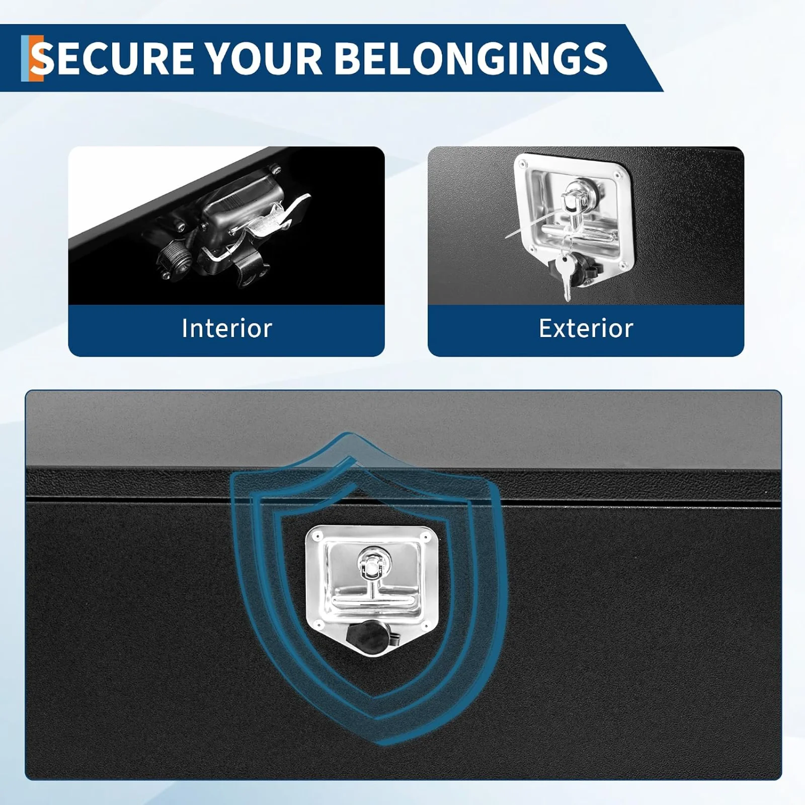Zware, zwarte stalen gereedsch - Home Security Box recensie en prijs