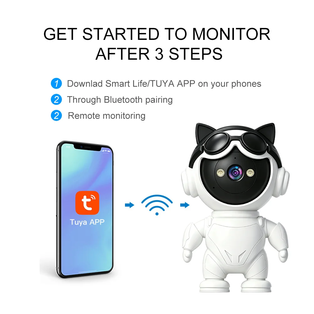 Tuya Smart Draadloze IP Camera - Home Security Robot recensie en prijs